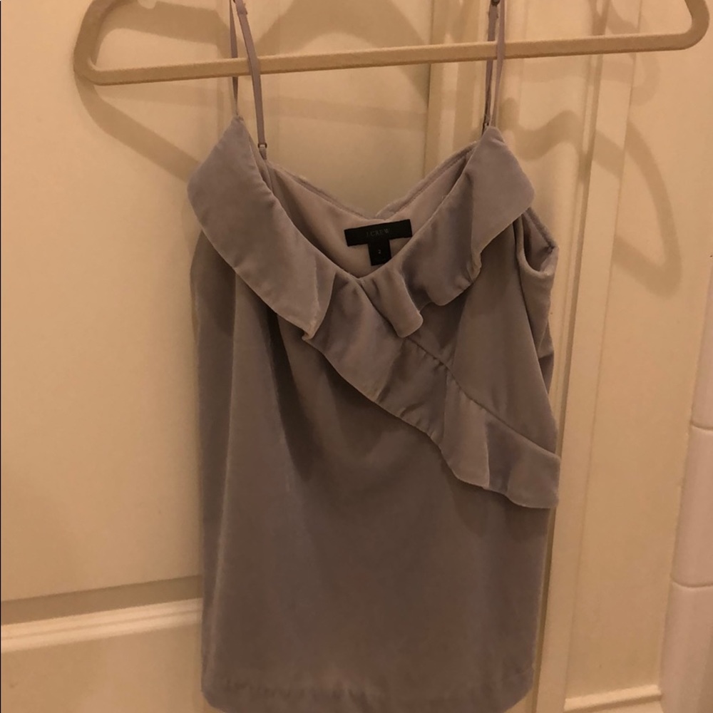 Purple velvet J.crew tank